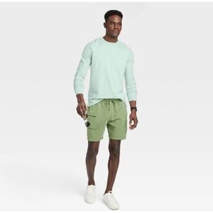 Goodfellow Co Long Sleeve Garment Dyed Pocket T-Shirt Blue Men’s XXL NWT